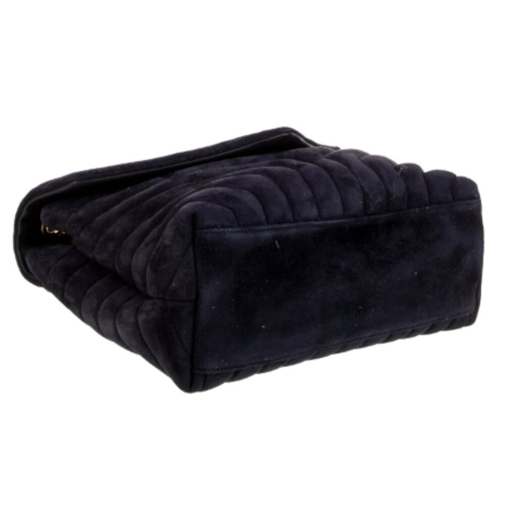 YSL Dark Navy Suede LouLou Two Way Bag - Picture 5 of 6